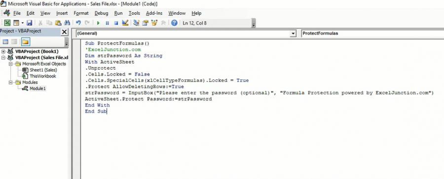 Copy and Paste the VBA Code - Excel Junction