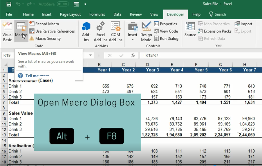 Open Macro Dialog Box Excel Junction